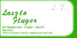 laszlo fluger business card